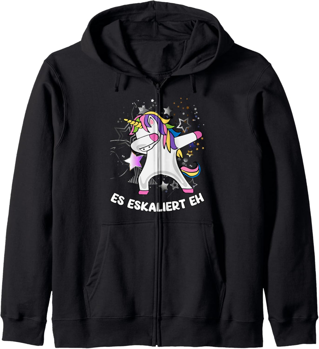 "Es eskaliert eh" Dab Einhorn Dabbing Unicorn Humor Party Kapuzenjacke