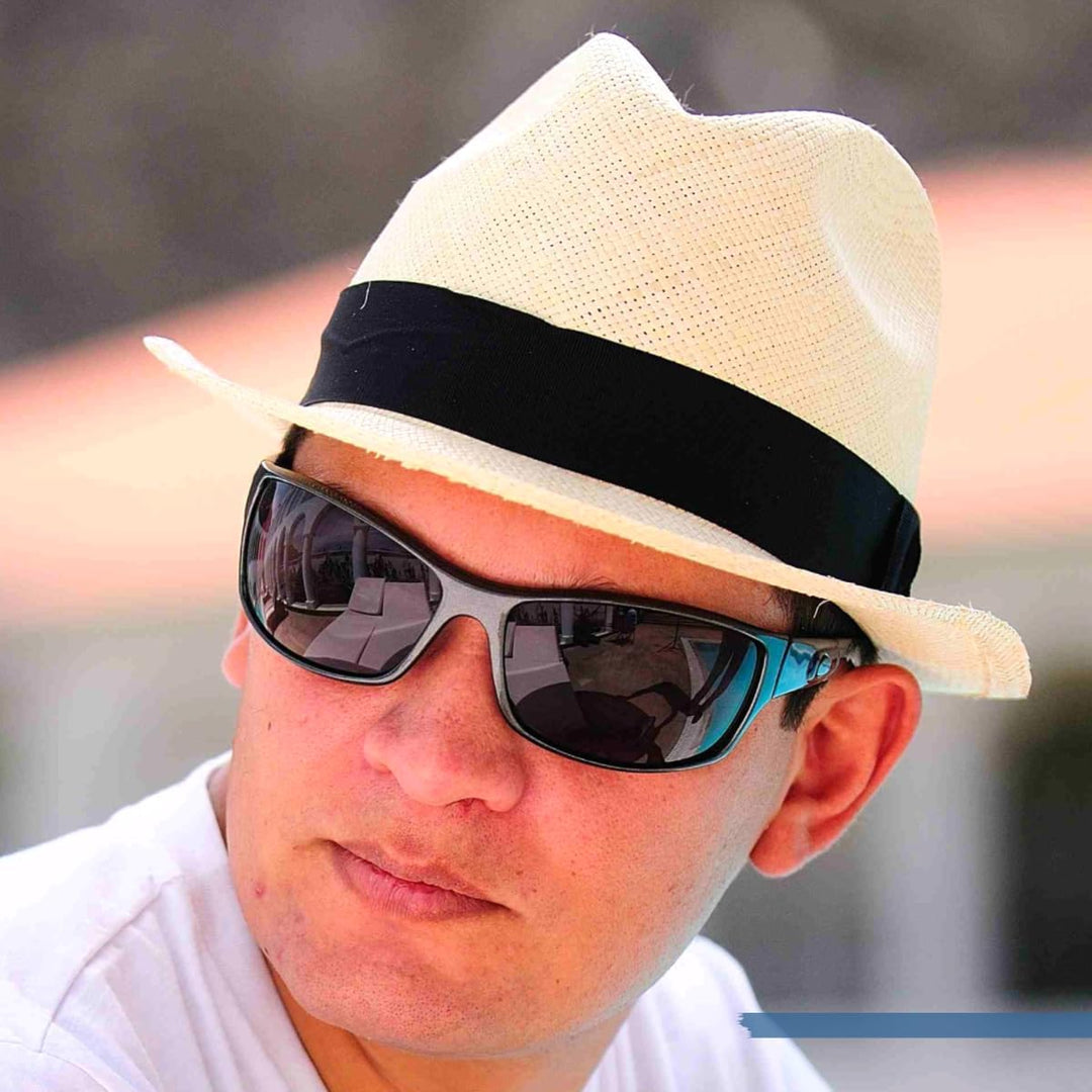 Gamboa Fedora Panama Hut Herren und Damen Sommer Strohhut Panamahut Sonnenhut UV-Schutz UPF50+ 62 Cr