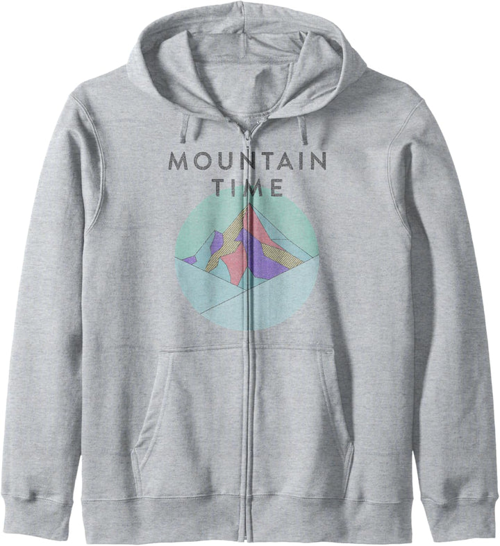 Trendy Mountain Time Circle Kapuzenjacke