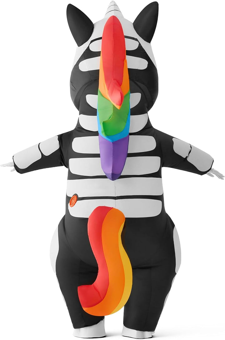 Spooktacular Creations Aufblasbares Einhorn Kostüm Ganzkörper, Einhorn Air Blow-up Kostüm für Hallow