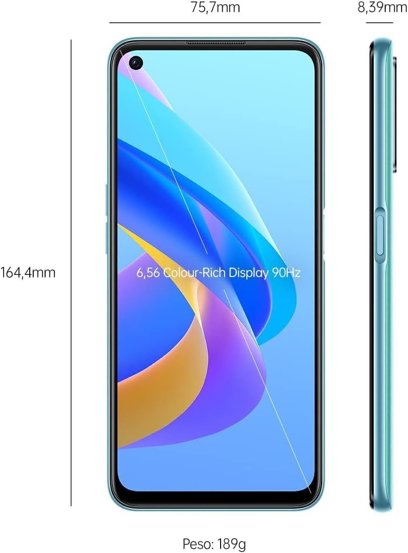 OPPO A76 Smartphone, Qualcomm Snapdragon 680, 6.56“ AMOLED 90Hz, 13MP+2MP Rear Camera, 8MP Front Cam