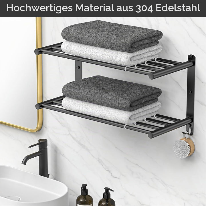 schwarz Dehnbare 17-30 Zoll Handtuchstange für Badezimmer Küche Handtuchhalter Geschirrtücher Aufhän