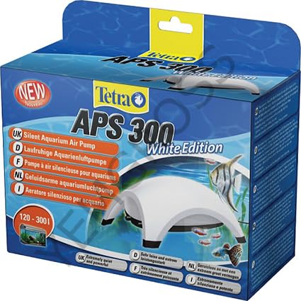 Tetra APS 300 Aquarium Luftpumpe - leise Membran-Pumpe für Aquarien von 120-300 L, weiss Weiss APS 3