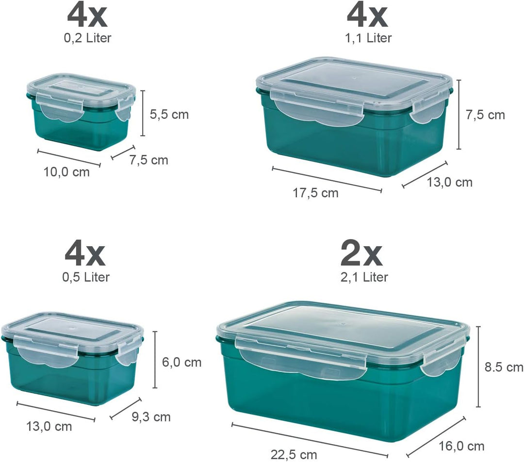 GOURMETmaxx Frischhaltedosen klick-it 14er Set | Spülmaschinen- Mikrowellen- und Gefrierschrankgeeig