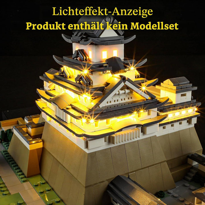 GEAMENT LED Licht-Set Kompatibel mit Lego Burg Himeji (Himeji Castle) - Beleuchtungsset für Architec