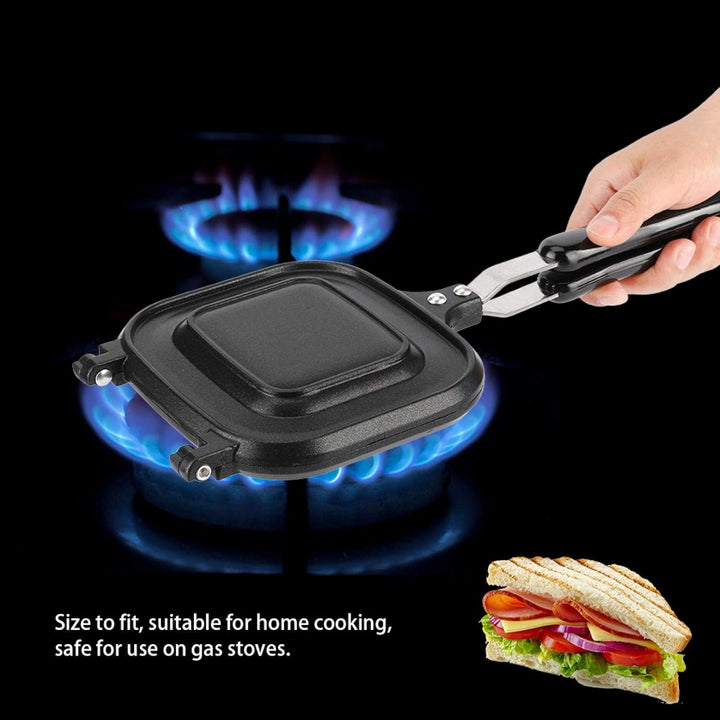 Sandwichmaker, Grillpresse, doppelseitiges, langlebiges Aluminium-Multifunktionsgerät zum Braten von