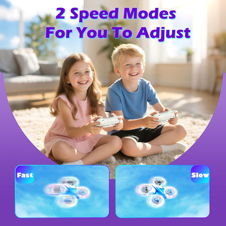 RC Drohne für Kinder und Anfänger, Mini Quadcopter mit LED-Lichtern und 3D-Flips, einfach zu fliegen