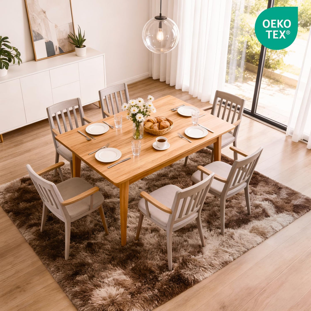 Teppich Kinderzimmer 80x150 cm Braun Wohnzimmerteppich Schlafzimmer Anti-Rutsch Waschbarer Badteppic