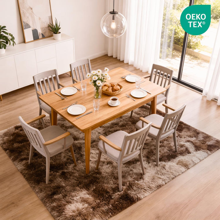 Teppich Kinderzimmer 80x150 cm Braun Wohnzimmerteppich Schlafzimmer Anti-Rutsch Waschbarer Badteppic