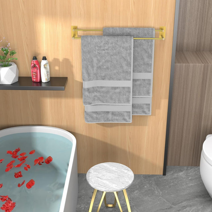 Handtuchhalter Ohne Bohren, SUS304 Edelstahl Handtuchhalter, Ausziehbar Doppel 40-75cm Bad Handtuchs