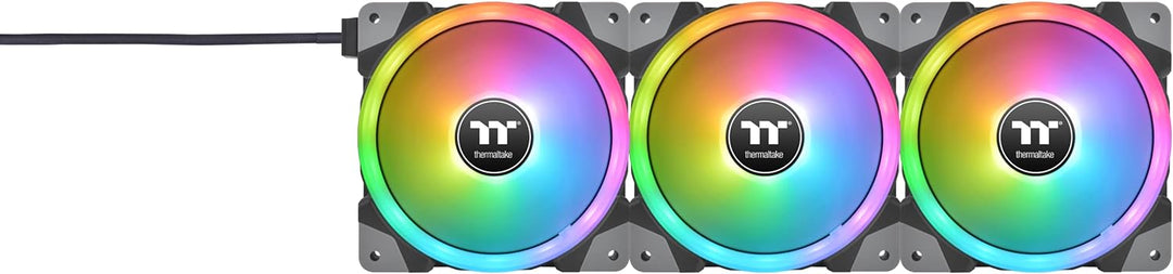 Thermaltake SWAFAN EX12 RGB PC Cooling Fan TT Premium Edition 3 Pack, 120mm 120mm Schwarz