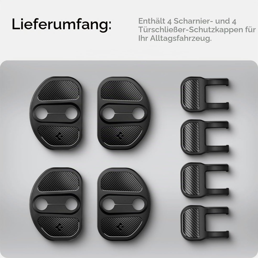 Spigen Tesla Model Y Juniper 2026 und Model 3 (~2023) Türschlossabdeckung, 4 Stücke Door Lock Cover