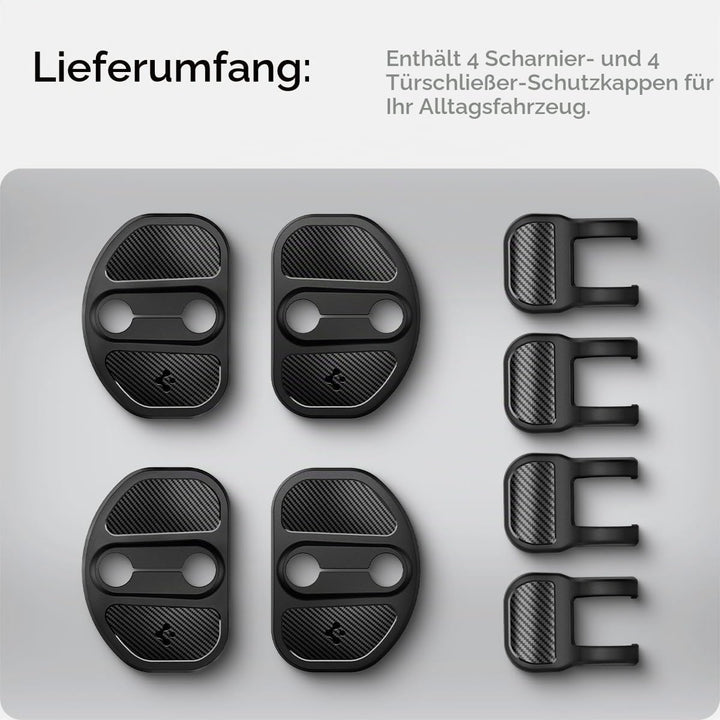 Spigen Tesla Model Y Juniper 2026 und Model 3 (~2023) Türschlossabdeckung, 4 Stücke Door Lock Cover