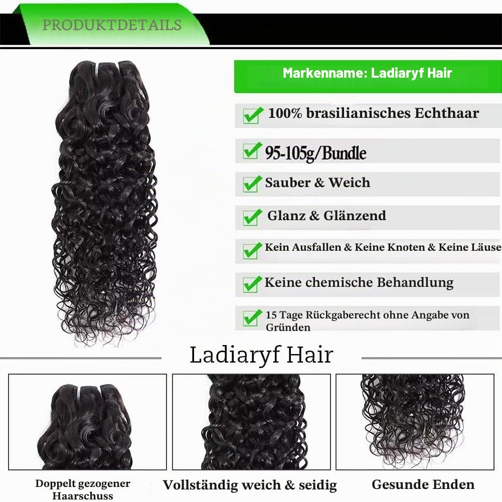 9A Human Hair Bundles Curly Brazilian Hair Bundles Water Wave Hair 14 16 18 Zoll Brasilianische Haar