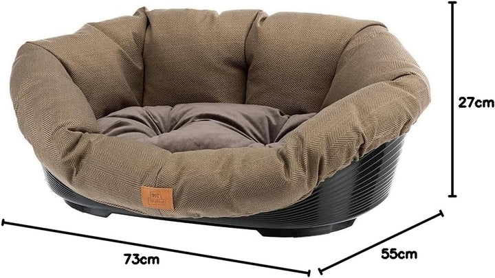 Ferplast Hundebett Hundesofa Katzenbett Hundematte SOFA' 8 Kunststoffkorb mit Waschbarem Gepolsterte