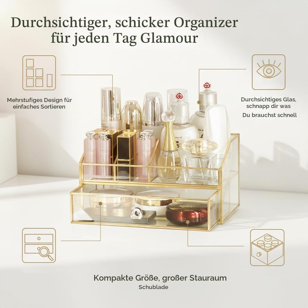 YUEHUA Kosmetikorganiser,Beauty Organizer, Make Up Kosmetik Organizer, Schmink Aufbewahrung Kosmetik