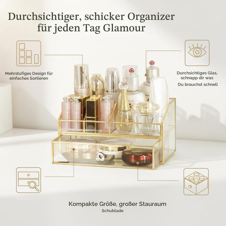 YUEHUA Kosmetikorganiser,Beauty Organizer, Make Up Kosmetik Organizer, Schmink Aufbewahrung Kosmetik