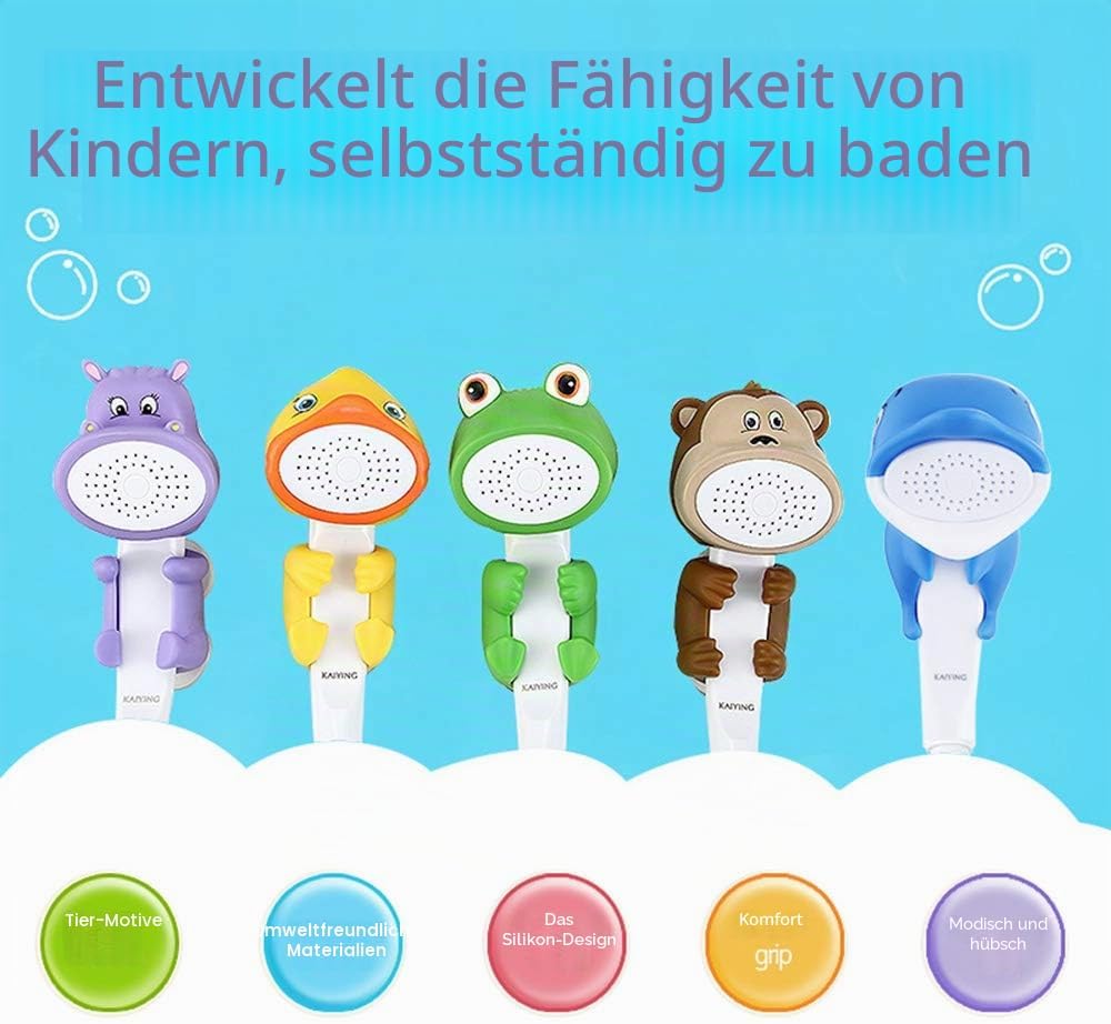 KAIYING Duschköpfe für Kinder, Cartoon Wasserfluss Sprühdusche, Duschaufsatz für Kleinkinder, Baby h