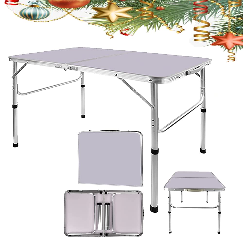 Picknick-Klapptische, 90 cm, Aluminium, faltbar, tragbar, höhenverstellbar, leicht, für Camping, mit