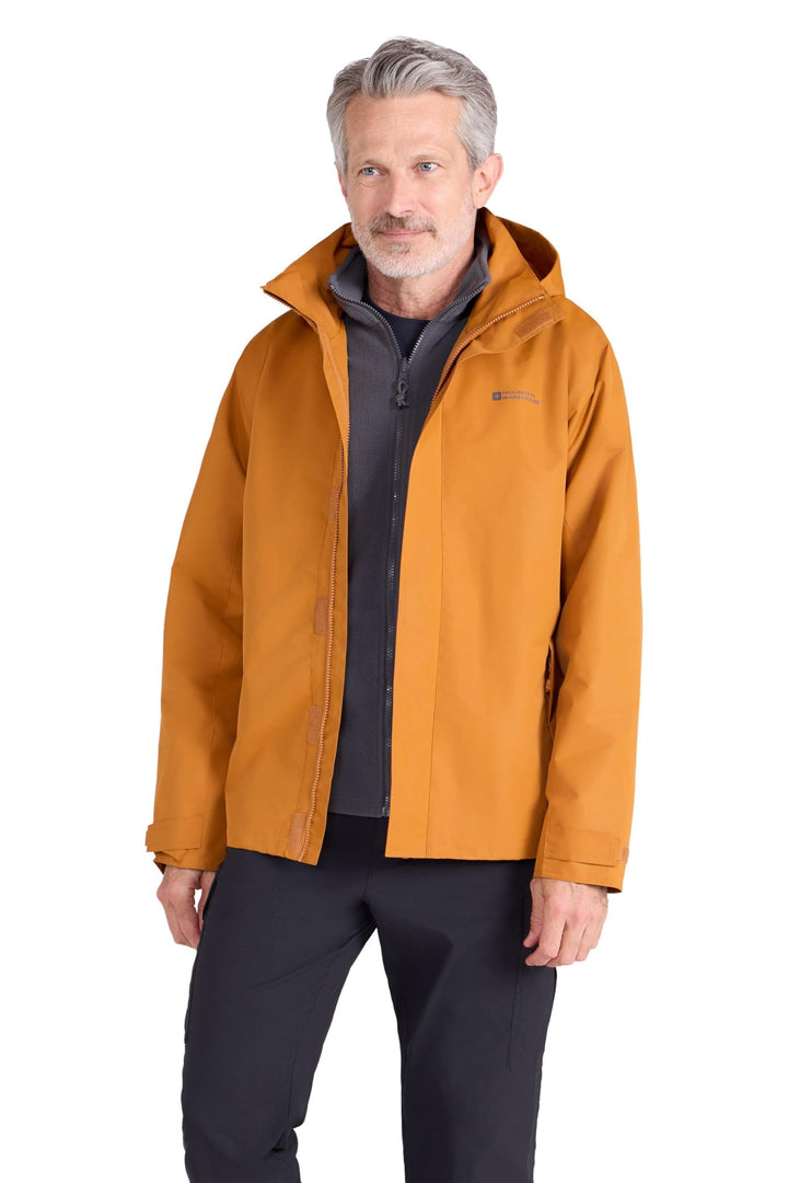Mountain Warehouse Fell 3-in-1 Herren-Outdoor-Jacke - wasserdichte, atmungsaktive Regenjacke für Her