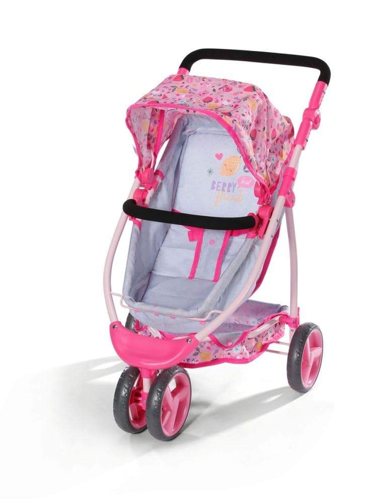 BABY born Deluxe Puppenwagen, Puppenwagen mit Verstellbarer Liege-Fläche und Griff, 834145 Zapf Crea