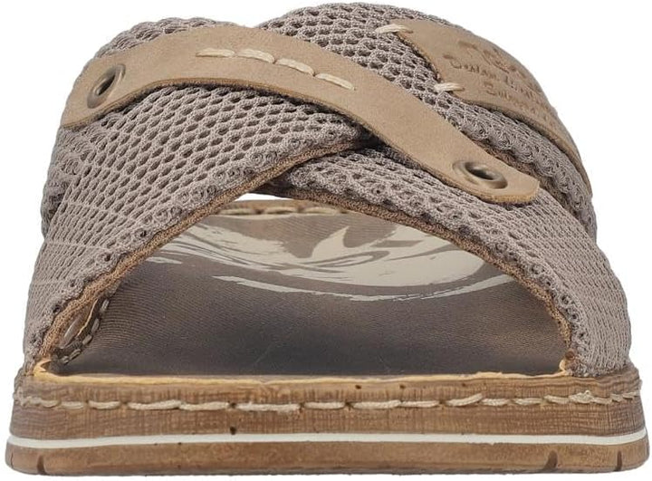 Rieker Herren 21239 Pantolette, Beige