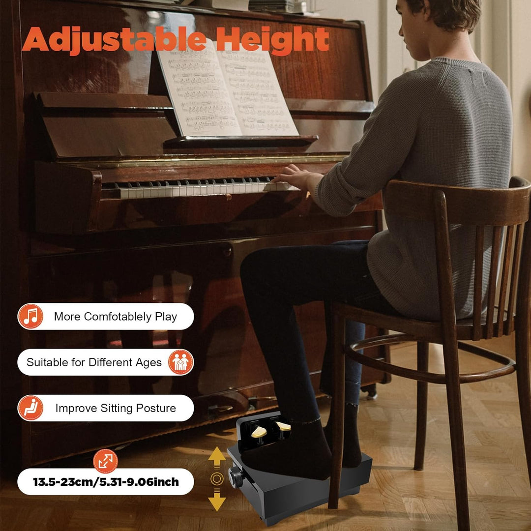Klavier Pedal Extender Pedalverlängerung Pianokeyboard Pedal Piano Pedaleffekt Bank mit 3 Pedalen Hö