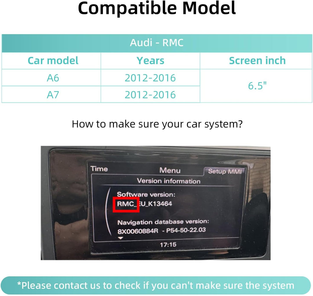 EZoneTronics Wireless CarPlay & Android Auto Retrofit Kit Decoder für Audi A6/A7 2012-2016 mit RMC S
