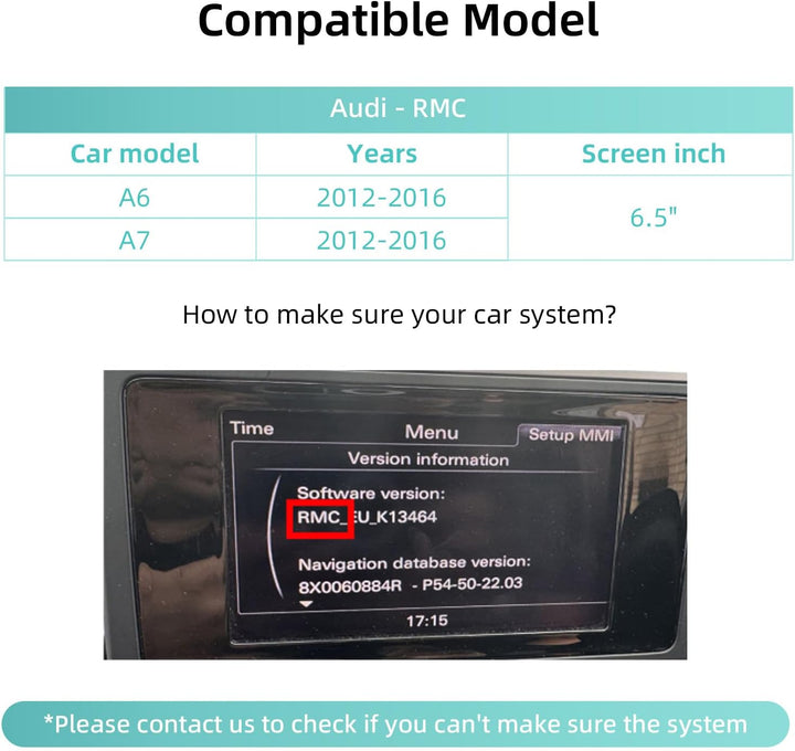 EZoneTronics Wireless CarPlay & Android Auto Retrofit Kit Decoder für Audi A6/A7 2012-2016 mit RMC S