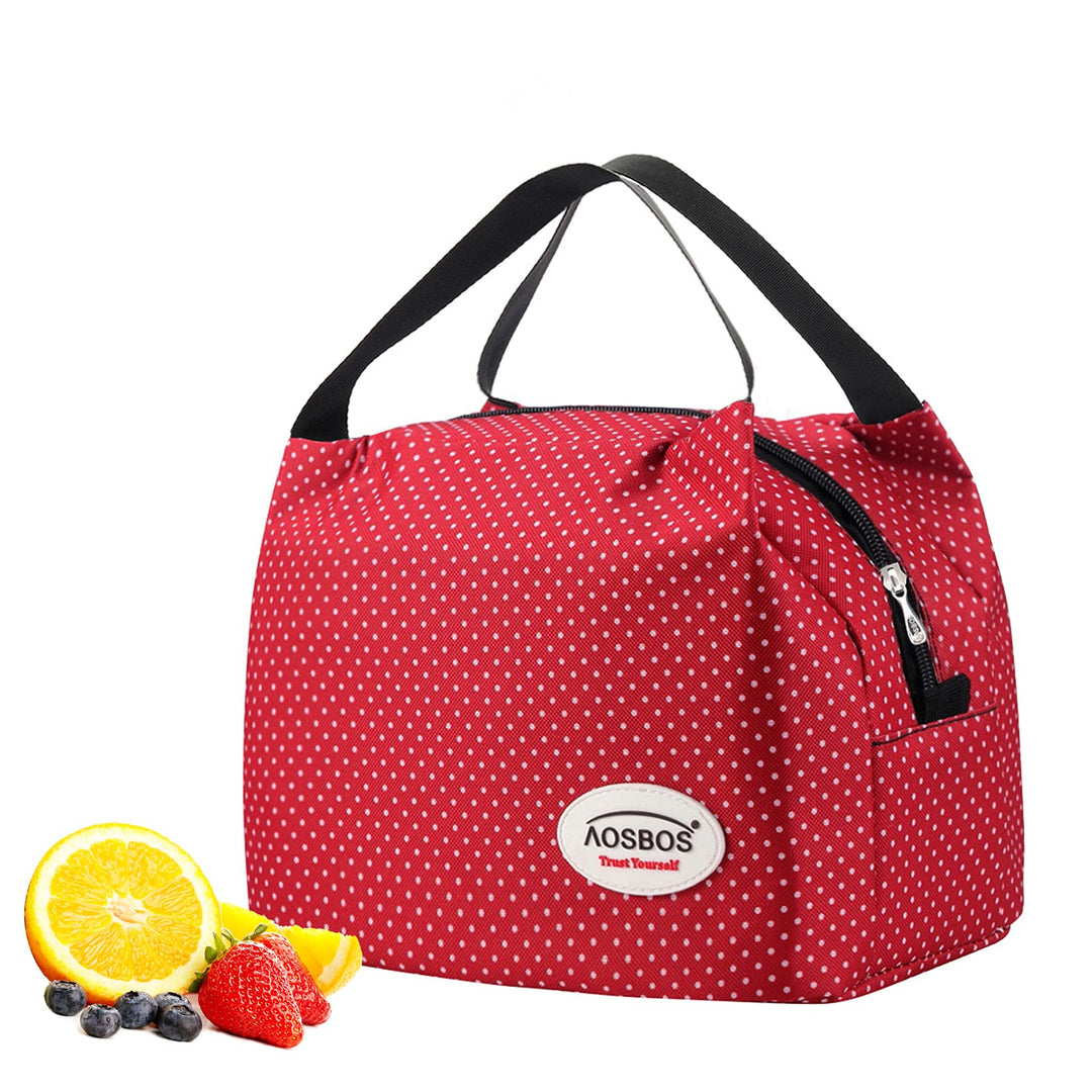 AOSBOS Kleine Kühltasche für unterwegs Lunchtasche Faltbar Lunchbag Kühltaschen Lunch Bag Damen Pick
