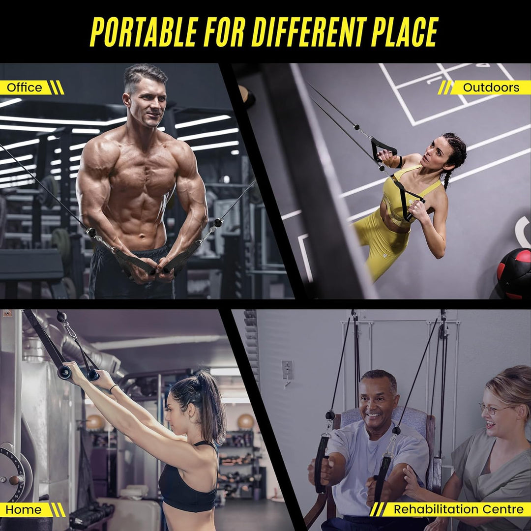 Concho Seilzugsystem für Fitnessstudio, verbessertes Gewichts-Riemenscheibensystem mit 3 abnehmbaren