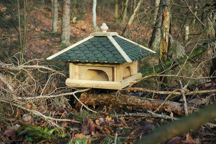 Luxus-Vogelhaus 98700e Grosses XXL Vogelhaus aus Holz (Kiefer) für Garten, Balkon, mit 4 herausziehb