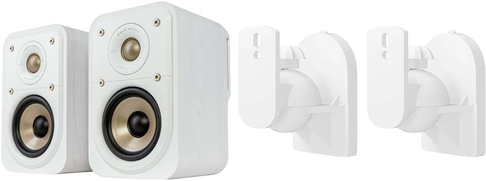 Polk Audio Signature Elite ES10 hochauflösende Surroundlautsprecher fürs Heimkino, Weiss & Goobay 49