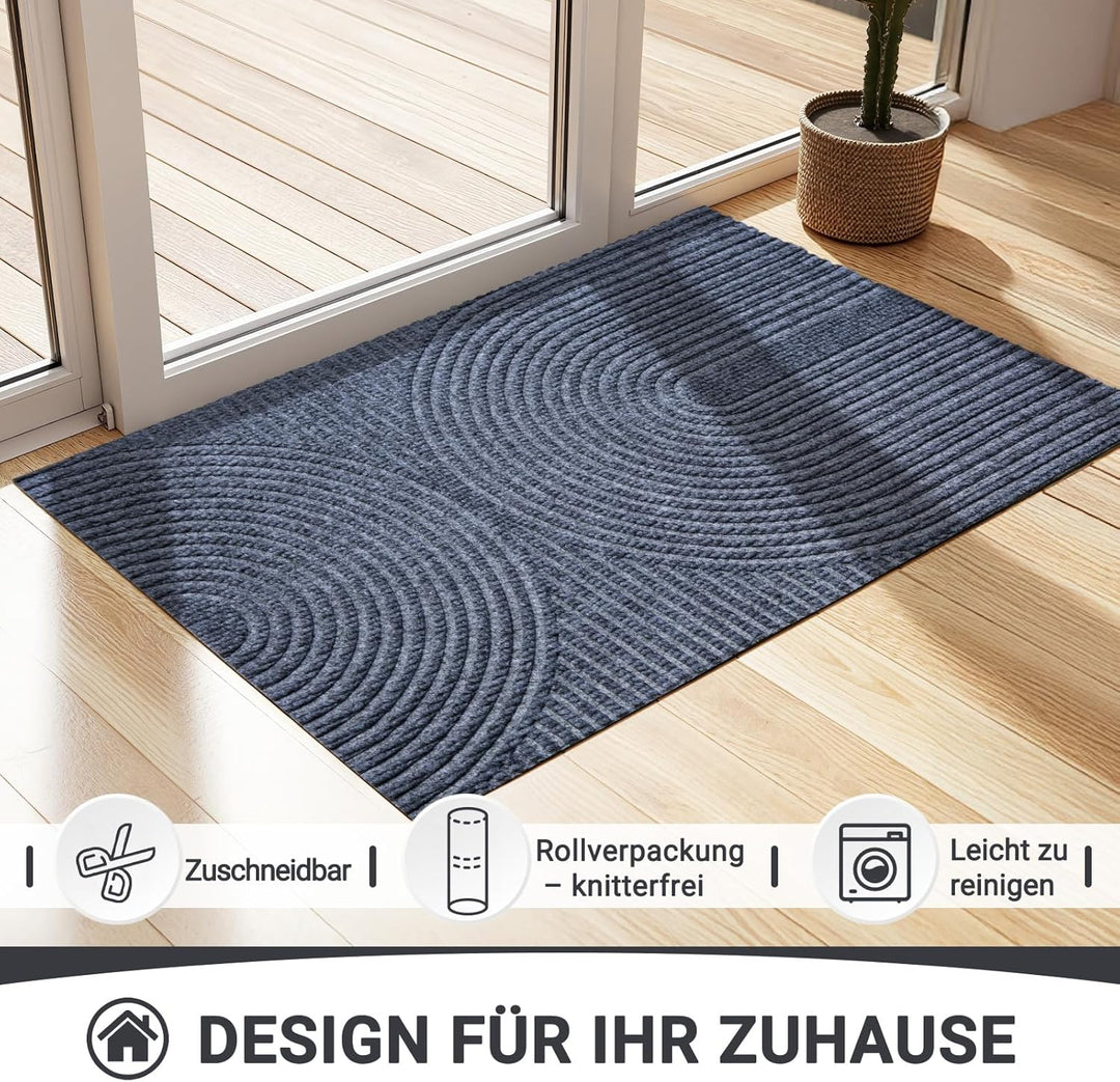 Fussmatte 60x90cm, rutschfeste Maschinenwaschbare Schmutzfangmatte, Teppich Wohnzimmer Innen und Aus