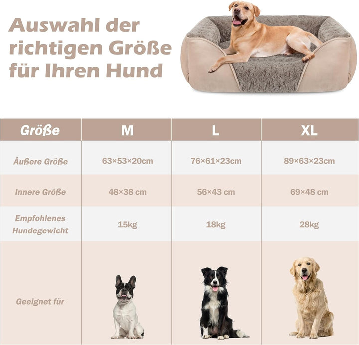 JOEJOY Hundebett Mittelgrosse Hunde, Anti-Angst Hundekorb rutschfest Hundebetten, Hundebett Waschbar