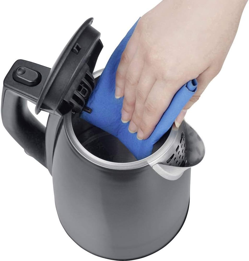 SEVERIN WK 9540 Wasserkocher (ca. 2.200 W, 1,0 L) grau-metallic/schwarz Single