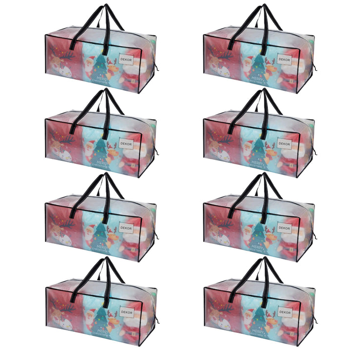 VENO 8er-Pack Umzugstaschen XXL (87 Liter) Aufbewahrungstasche mit Starken Griffen & Reissverschluss