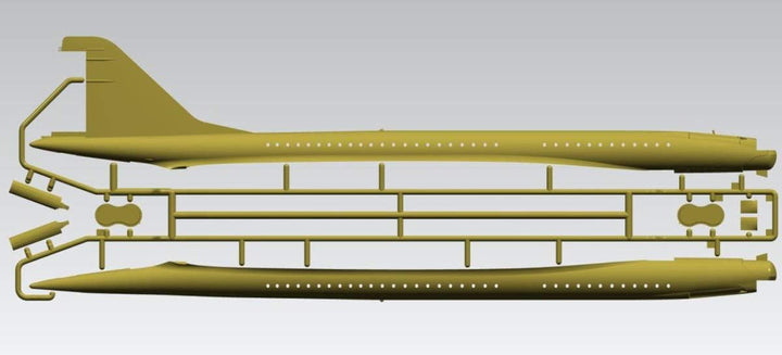 ICM 14401 14401-1/144 Tu-144. Soviet Supersonic Passenger Aircraft, schwarz