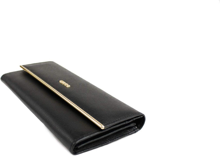 Giudi ® Geldbörse Damen Leder Rot Lang Echtleder Saffiano Gold-Optik Abendtasche Clutch Kartenfächer