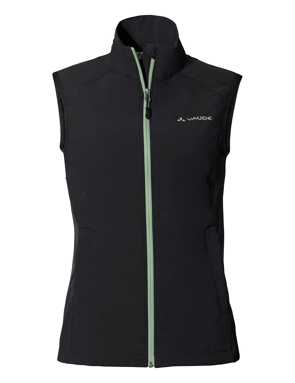VAUDE Women's Hurricane Vest III - Softshellweste Damen - Weste zum Wandern 34 black/green