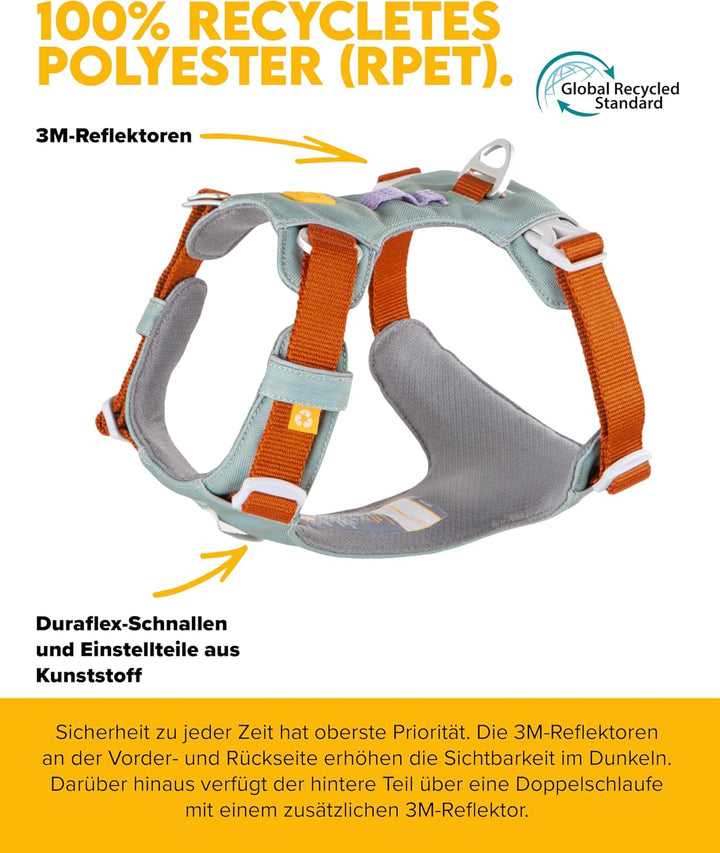 Woolly Wolf Alpha 360 Dog Harness L Gletschergrün - Hundegeschirr für grosse Hunde aus 100% recycelt