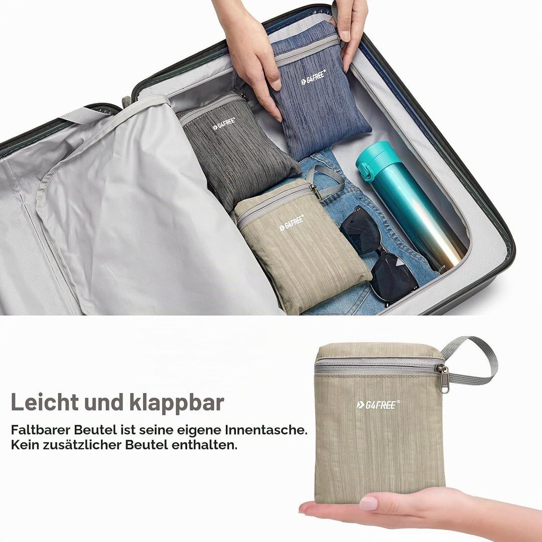 G4Free 10/15/20L Faltbarer Rucksack Klein, Wanderrucksack Leicht, Tagesrucksack Damen Herren für Wan