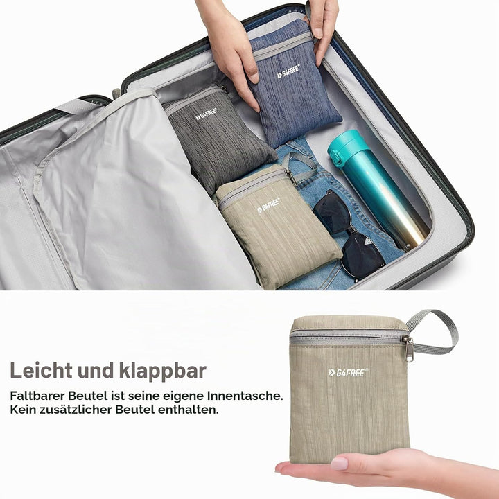 G4Free 10/15/20L Faltbarer Rucksack Klein, Wanderrucksack Leicht, Tagesrucksack Damen Herren für Wan
