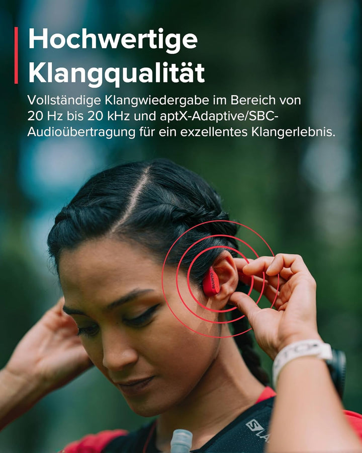 SUUNTO Wing Open-Ear Knochenschall Kopfhörer, Bluetooth Kabellos Sport Kopfhörer, Kopfbewegungssteue