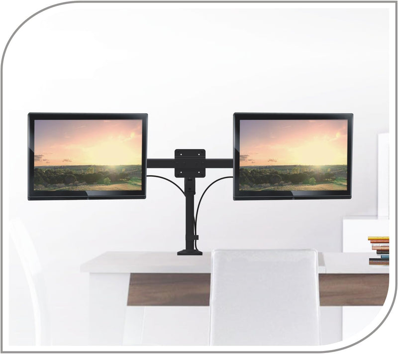 PureMounts PM-Office-AD Dual Screen Adapter für 2 Monitore 33-69 cm (13-27 Zoll), neigbar: -45° bis