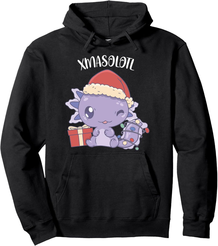 Xmasolotl Nettes Axolotl Weihnachtsoutfit für Kinder Pullover Hoodie