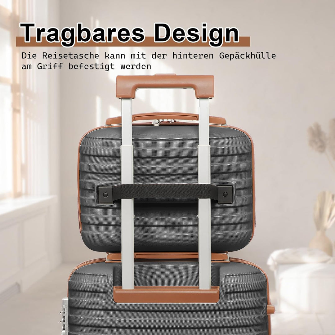 Joyway Kofferset 4 Teilig Hartschale mit 4 Rollen und TSA-Schloss Der Gepäcksets Enthält 1 Kosmetikk