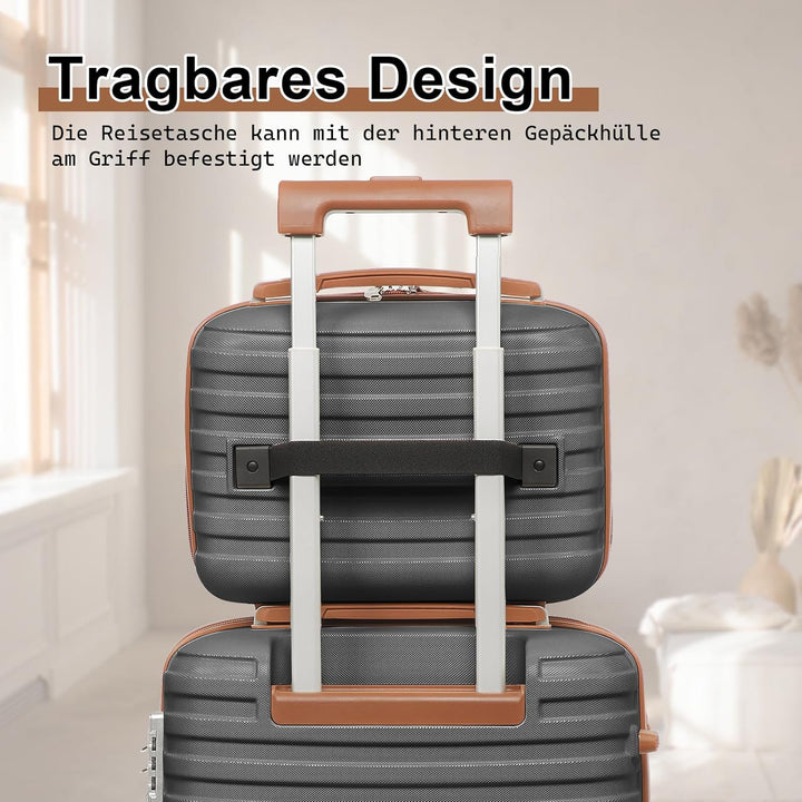Joyway Kofferset 4 Teilig Hartschale mit 4 Rollen und TSA-Schloss Der Gepäcksets Enthält 1 Kosmetikk