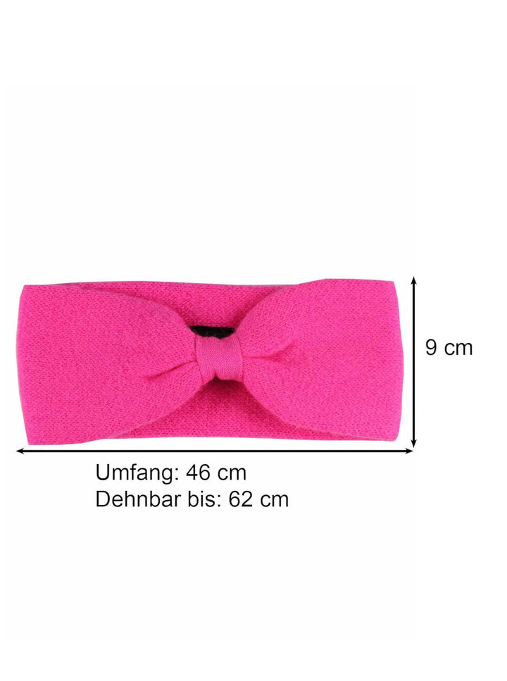 Zwillingsherz Stirnband aus 100% Kaschmir - Hochwertiges Kopfband im Uni Design für Damen Frauen Mäd