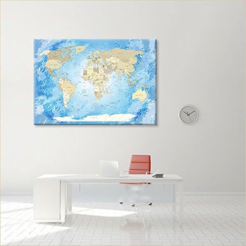 Worldmap Frozen, 100 x 70 cm, einteilig, Premium ohne Kork, englisch Frozen 100 x 70 cm, einteilig,